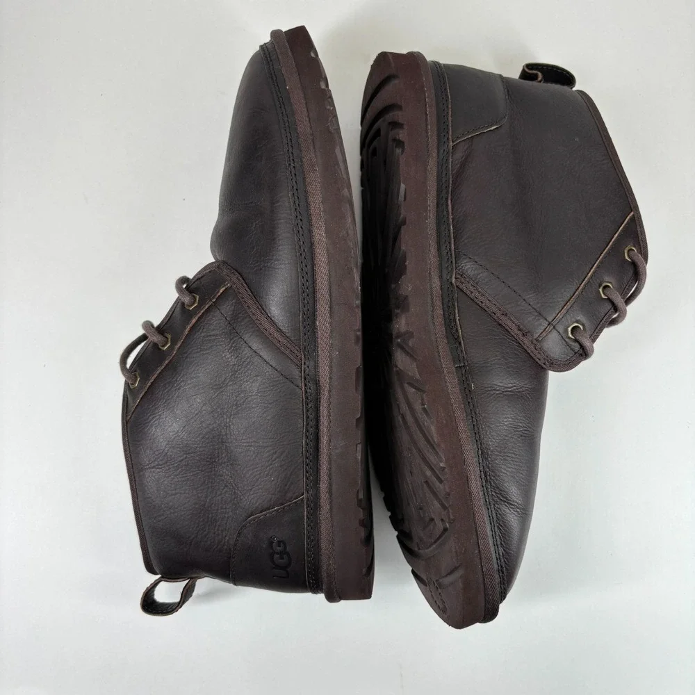 UGG Neumel Men's US 13 China Tea Leather Wool Lined Casual Chukka Boot‎ 1008908